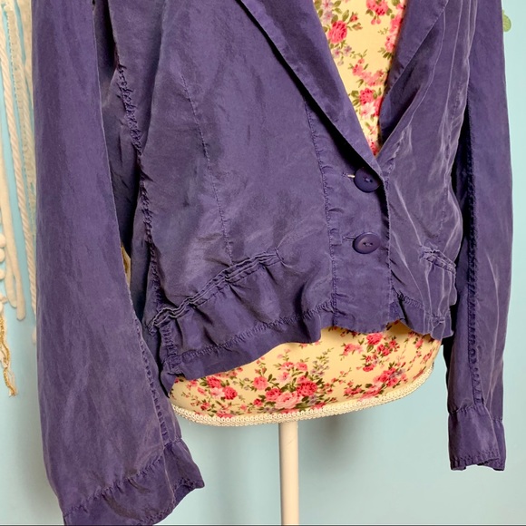 Free People We The Free Silk Blazer Large - Picture 3 of 6